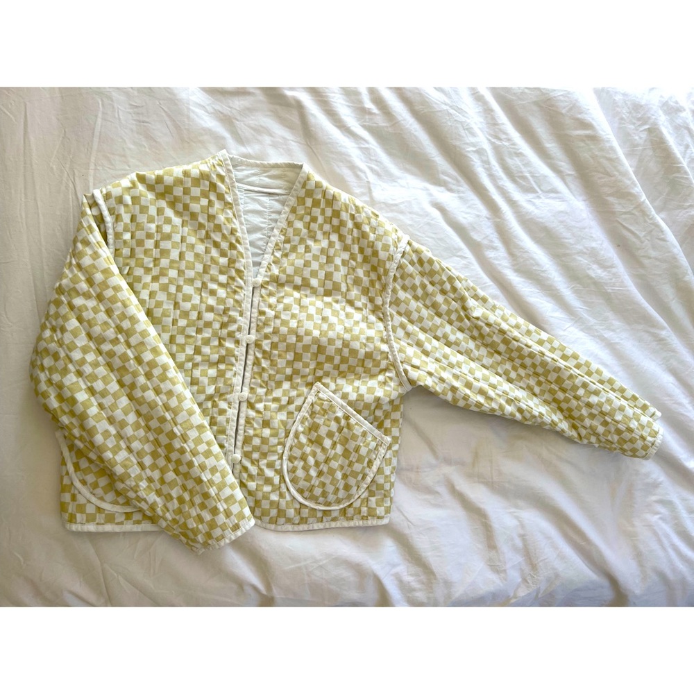 Universal Thread Checked Quilted Jacket size M